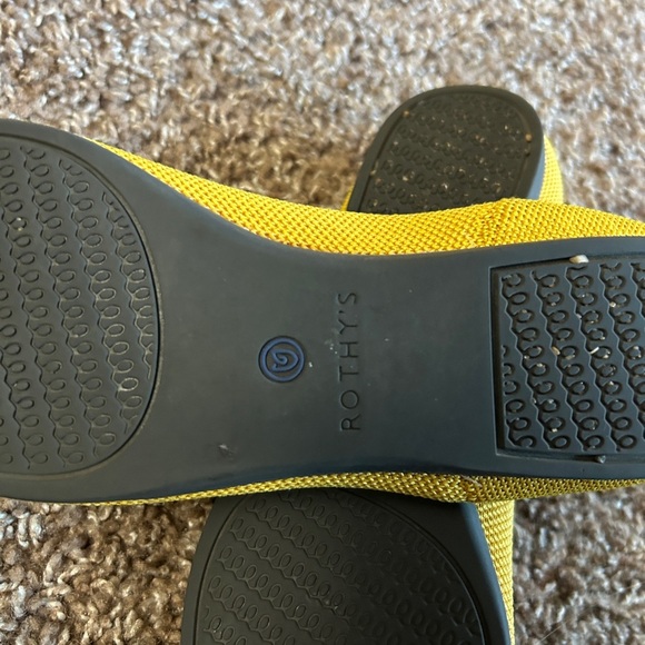 Rothy's Women’s Vibrant Yellow Flats with Blue Trim Size W8 - Picture 10 of 13
